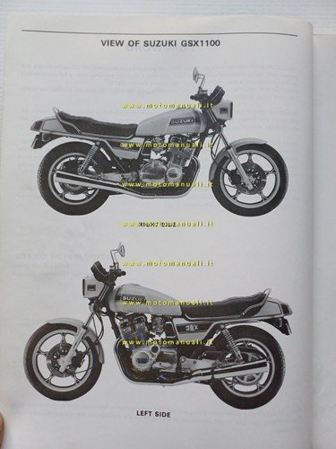 Suzuki GSX 1100 1980 manuale officina inglese originale