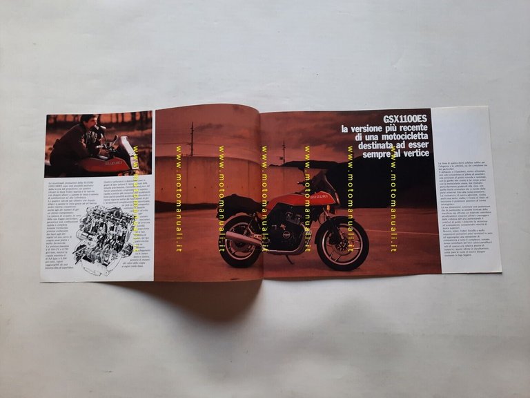 Suzuki GSX 1100 ES 1983 depliant originale italiano genuine brochure