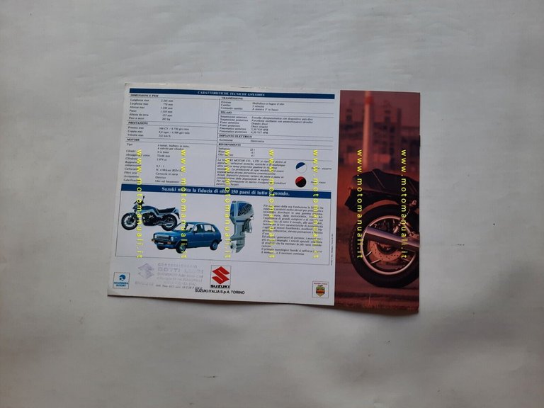 Suzuki GSX 1100 ES 1983 depliant originale italiano genuine brochure