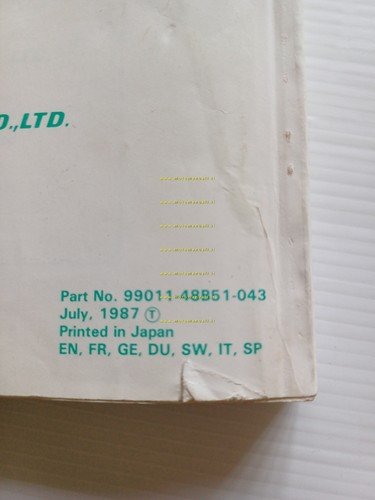 Suzuki GSX 1100 F 1987 manuale uso manutenzione libretto italiano …