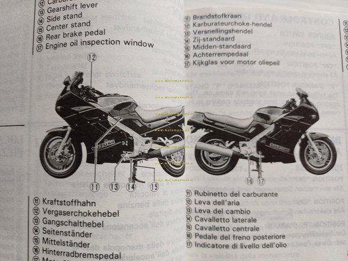 Suzuki GSX 1100 F 1987 manuale uso manutenzione libretto italiano …