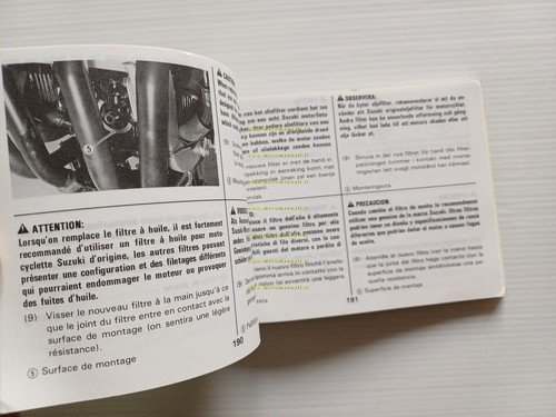 Suzuki GSX 1100 F 1987 manuale uso manutenzione libretto italiano …
