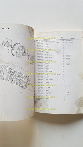 Suzuki GSX 1100 Z-EZ-D-ED-XD-EXD-ESD 1982 catalogo ricambi originale