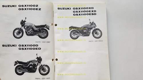 Suzuki GSX 1100 Z-EZ-D-ED-XD-EXD-ESD 1982 catalogo ricambi originale