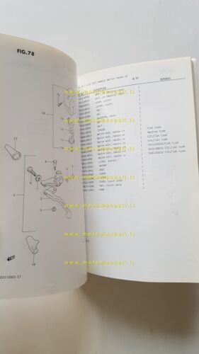 Suzuki GSX 1100 Z-EZ-D-ED-XD-EXD-ESD 1982 catalogo ricambi originale