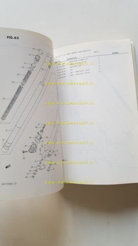 Suzuki GSX 1100 Z-EZ-D-ED-XD-EXD-ESD 1982 catalogo ricambi originale
