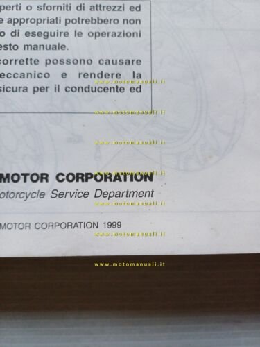 Suzuki GSX 1300 1999 manuale officina ITALIANO originale