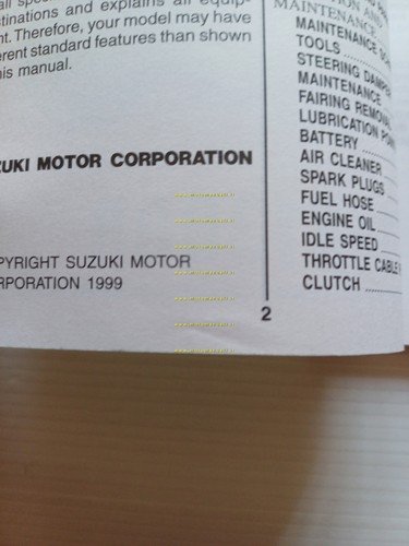 Suzuki GSX 1300 R Hayabusa 1999-2000 manuale uso manutenzione originale …