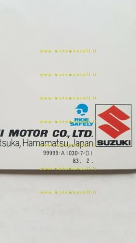 Suzuki GSX 250 S 1983 depliant inglese originale moto brochure