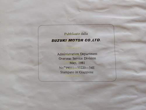 Suzuki GSX 400 F 1981 manuale uso manutenzione italiano originale