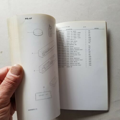 Suzuki GSX 400 FD 1982 catalogo ricambi originale spare parts …