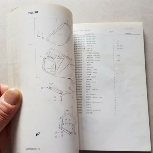Suzuki GSX 400 FWSD 1983 catalogo ricambi originale spare parts …