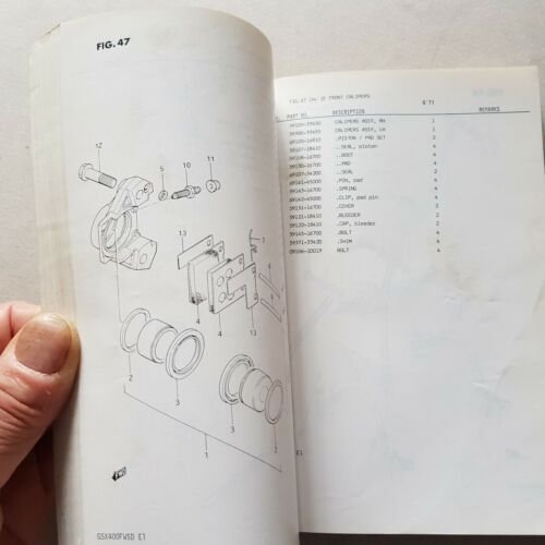 Suzuki GSX 400 FWSD 1983 catalogo ricambi originale spare parts …