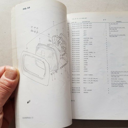 Suzuki GSX 400 FWSD 1983 catalogo ricambi originale spare parts …