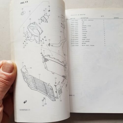Suzuki GSX 400 FWSD 1983 catalogo ricambi originale spare parts …