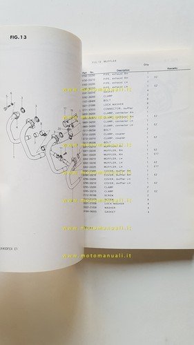 Suzuki GSX 400 FX 1981 catalogo ricambi originale