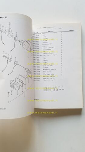 Suzuki GSX 400 FX 1981 catalogo ricambi originale