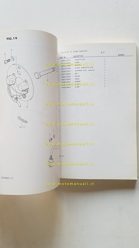 Suzuki GSX 400 FX-FZ 1982 catalogo ricambi originale