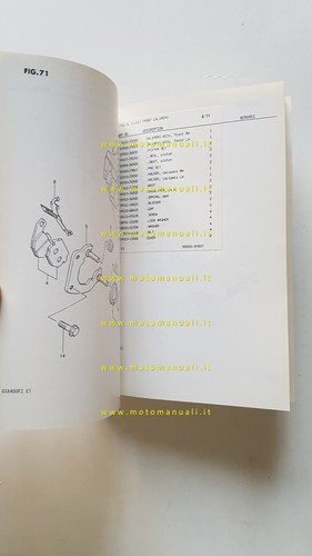 Suzuki GSX 400 FX-FZ 1982 catalogo ricambi originale