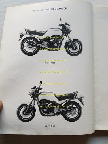 SUZUKI GSX 550 1983 manuale officina originale TESTO INGLESE