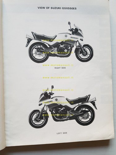 SUZUKI GSX 550 1983 manuale officina originale TESTO INGLESE