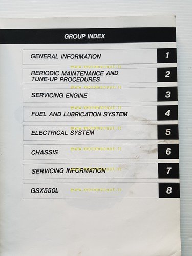 SUZUKI GSX 550 1983 manuale officina originale TESTO INGLESE