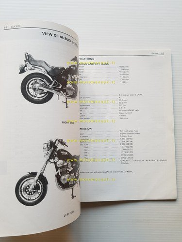 SUZUKI GSX 550 1983 manuale officina originale TESTO INGLESE