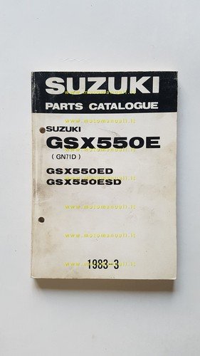Suzuki GSX 550 ED-ESD 1983 catalogo ricambi originale