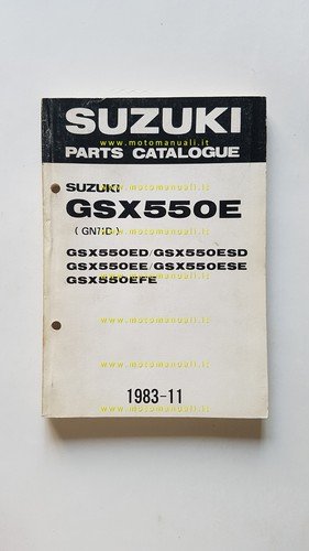 Suzuki GSX 550 ED-ESD-EE-ESE-EFE 1983-11 catalogo ricambi originale