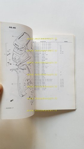 Suzuki GSX 550 ED-ESD-EE-ESE-EFE 1983-11 catalogo ricambi originale
