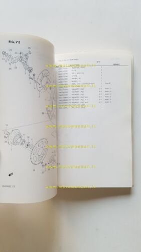 Suzuki GSX 550 ED-ESD-EE-ESE-EFE 1983-11 catalogo ricambi originale