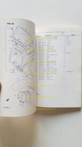 Suzuki GSX 550 ED-ESD-EE-ESE-EFE 1983-11 catalogo ricambi originale