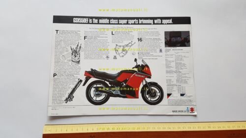 Suzuki GSX 550 EF 1985 depliant originale INGLESE