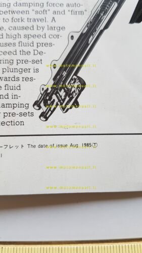 Suzuki GSX 550 EF 1985 depliant originale INGLESE