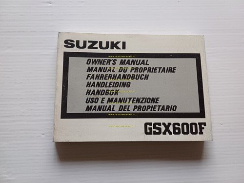 Suzuki GSX 600 F Katana 1987-88 manuale uso manutenzione italiano …