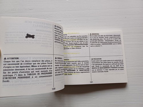Suzuki GSX 600 F Katana 1987-88 manuale uso manutenzione italiano …