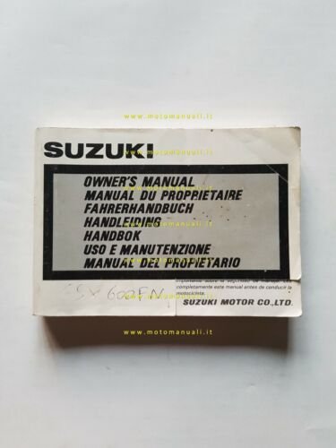 Suzuki GSX 600 FN Katana 1987 manuale uso manutenzione ITALIANO …