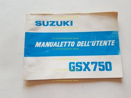 Suzuki GSX 750 1979 manuale uso manutenzione originale italiano