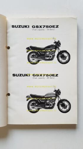 Suzuki GSX 750 EZ 1981-82 catalogo ricambi originale