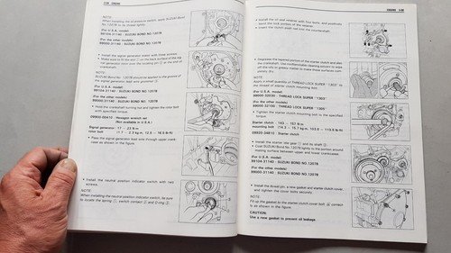 SUZUKI GSX 750 F 1988 manuale officina originale workshop manual