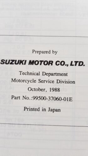 SUZUKI GSX 750 F 1988 manuale officina originale workshop manual
