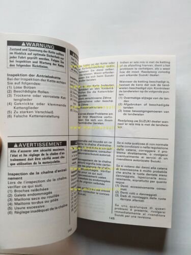 SUZUKI GSX 750 F 1990 manuale uso manutenzione ITALIANO libretto …