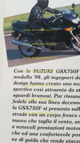 Suzuki GSX 750 F 1998 depliant ITALIANO originale moto brochure