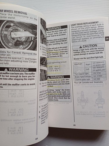 SUZUKI GSX 750 F 1998 manuale uso manutenzione libretto ITALIANO …