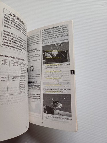 SUZUKI GSX 750 F 1998 manuale uso manutenzione libretto ITALIANO …