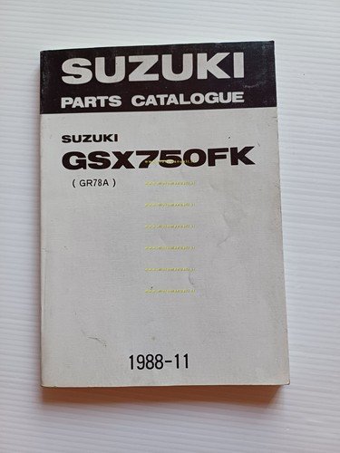 Suzuki GSX 750 FK 1988-89 catalogo ricambi originale
