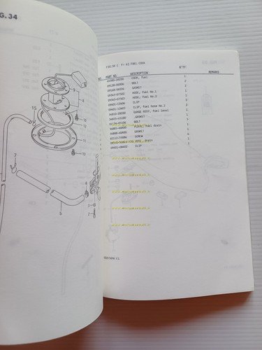 Suzuki GSX 750 FK 1988-89 catalogo ricambi originale