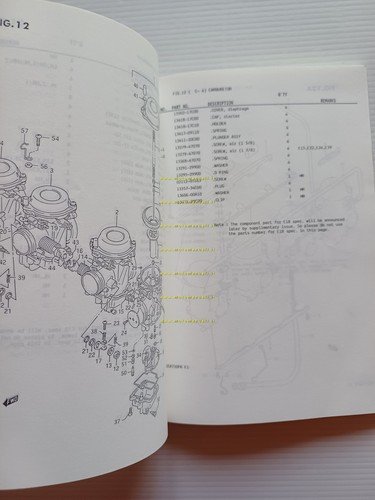 Suzuki GSX 750 FK 1988-89 catalogo ricambi originale