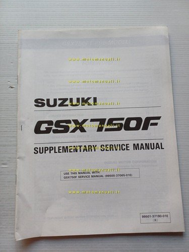 Suzuki GSX 750 FT 1996 AGGIORNAMENTO manuale officina inglese originale