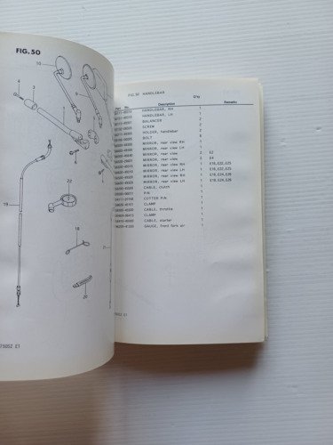 Suzuki GSX 750 SZ KATANA 1981 catalogo ricambi originale PARTS …